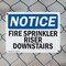 Signmission Fire Sprinkler Riser Downstairs OSHA Notice Sign, Plastic, 14in W x 10in L, 2PK OS-2PACK-NS-P-1014-L-12675 - alternate 6